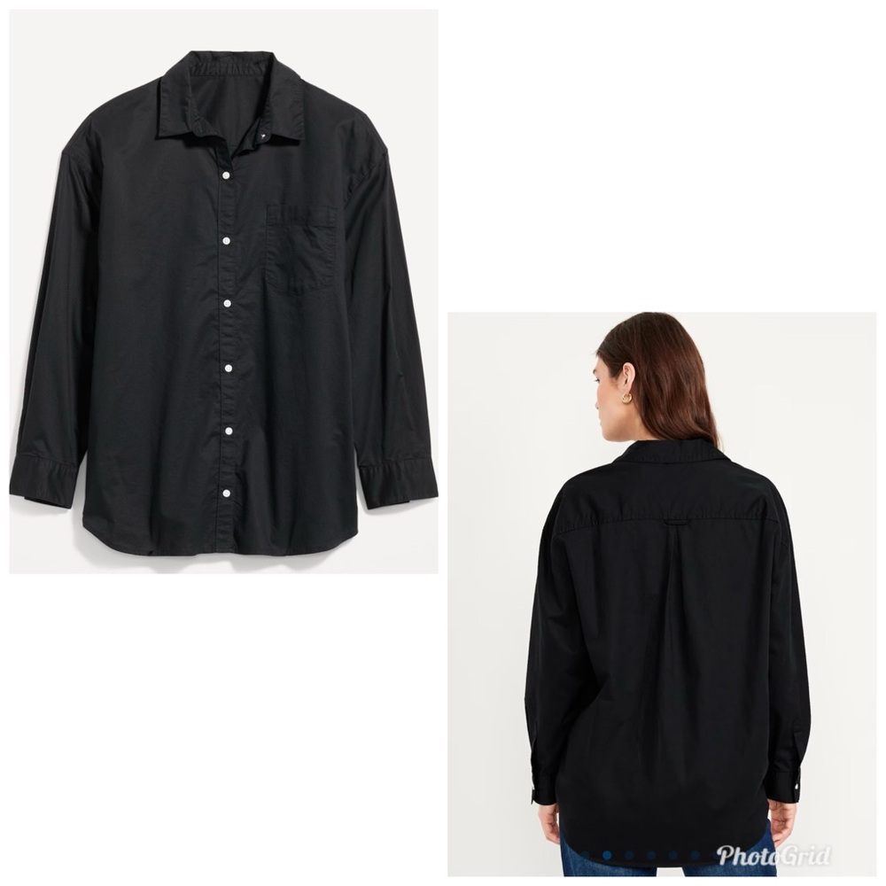 Old Navy Boyfriend Button-Up Shirt size large - Picture 2 of 6